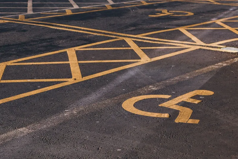 Supporting photo of accessible parking lot markings